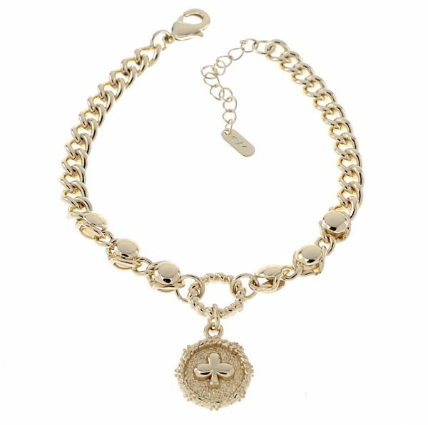2072 Bransoletka elegancka złota 16+3cm pozłacana 14k