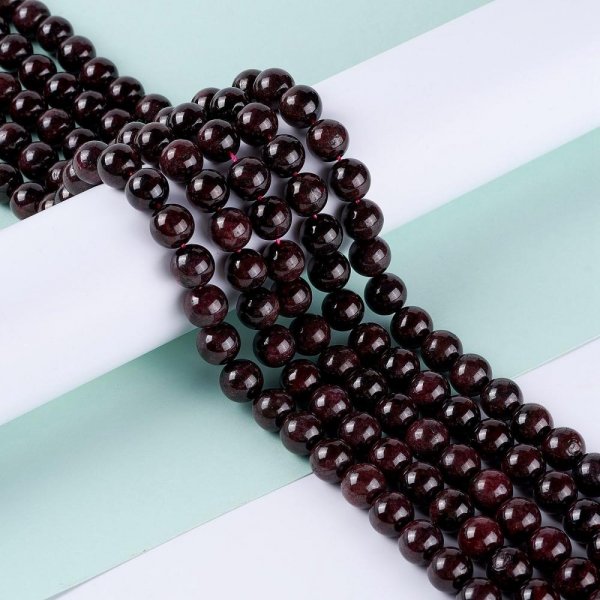 1249 Granat kamień naturalny 10mm pasmo 38cm