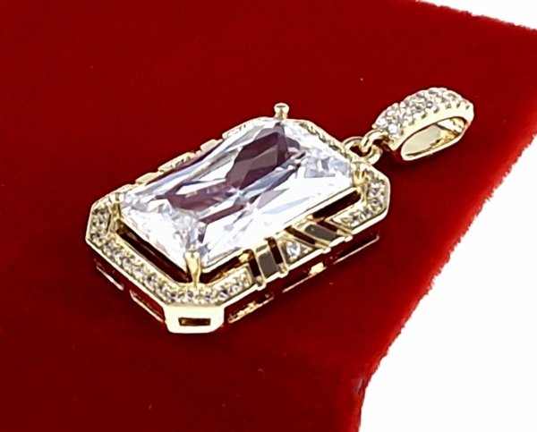 320c Złota zawieszka cyrkonie błyszcząca pozłacana 14k Xuping 