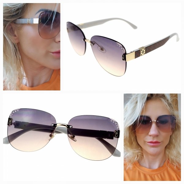 ok30 Damskie okulary przeciwsłoneczne ozdobne lato wakacje UV400