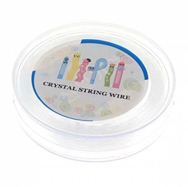n66 Żyłka gumka jubilerska transparentna nić 0,8mm 45m do wyrobu biżuterii