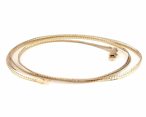 3566 Złoty łańcuszek 45cm 2,5mm pozłacany 18k Xuping żmijka
