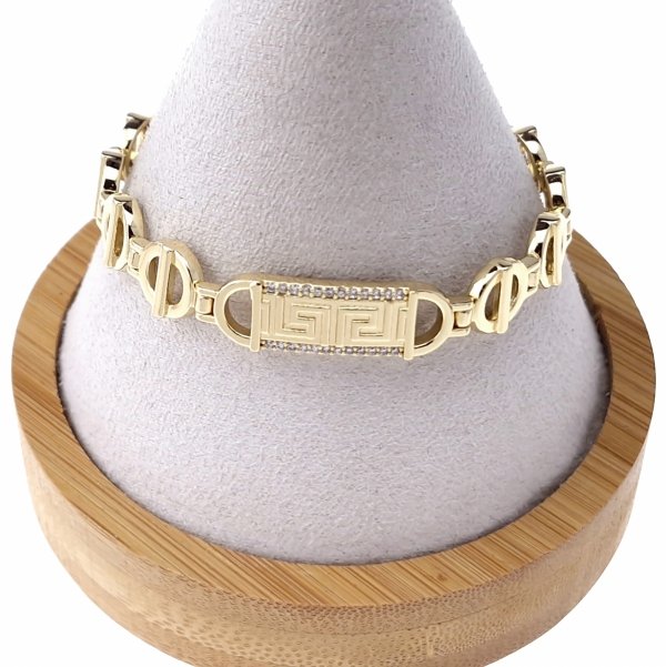 1146a Bransoletka elegancka złota 17+2cm pozłacana 14k 