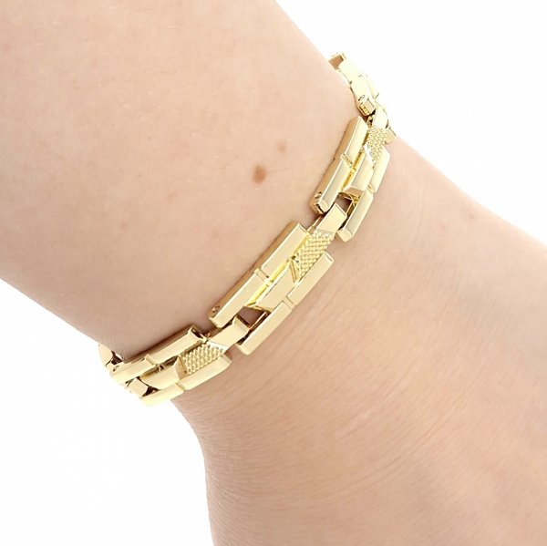 1310 Bransoletka złota elegancka 20cm pozłacana 14k Viki Lady
