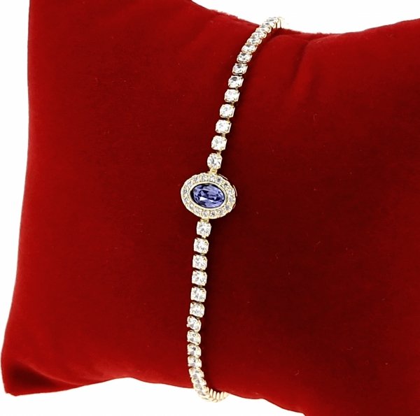 1045 Bransoletka elegancka złota 17+3cm pozłacana 14k Xuping Austrian Crystal