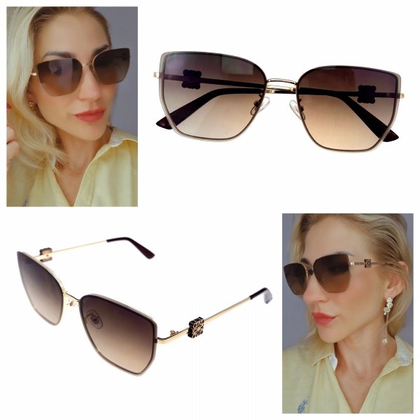 ok110 Damskie okulary przeciwsłoneczne muchy ozdobne UV400