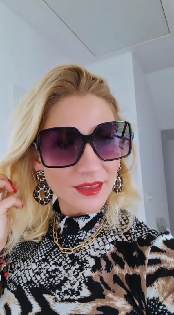 ok17  Damskie okulary przeciwsłoneczne muchy ozdobne