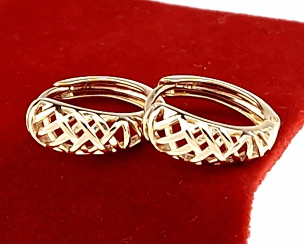 2121a Złote kolczyki pozłacane 18k Xuping wiszące 