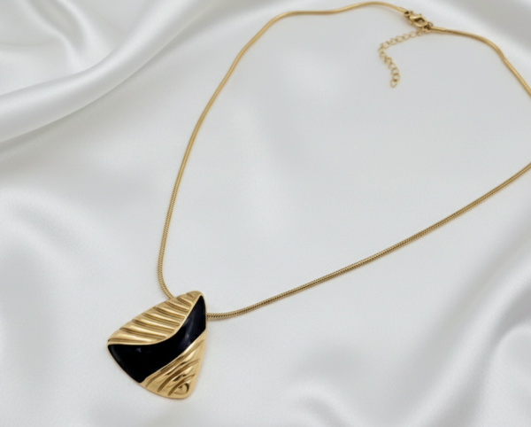 1286 Złoty łańcuszek 44+5cm naszyjnik stal chirurgiczna nierdzewna 316L 