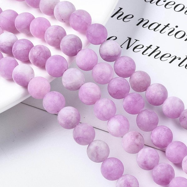 1443 Jadeit kamień naturalny 8mm pasmo 38cm