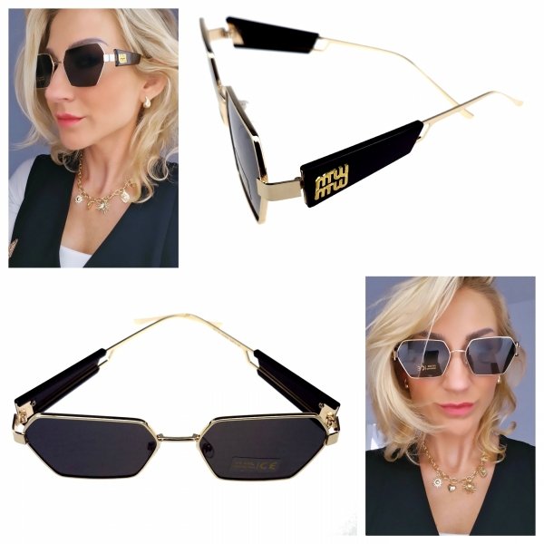 ok06 Damskie okulary przeciwsłoneczne ozdobne lato wakacje UV400