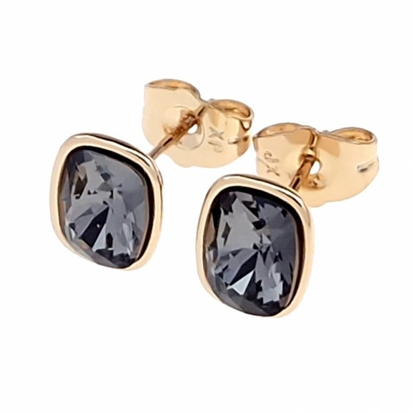 4096 Kolczyki złote Austrian Crystal cyrkonia pozłacane 18k Xuping wtyczki 
