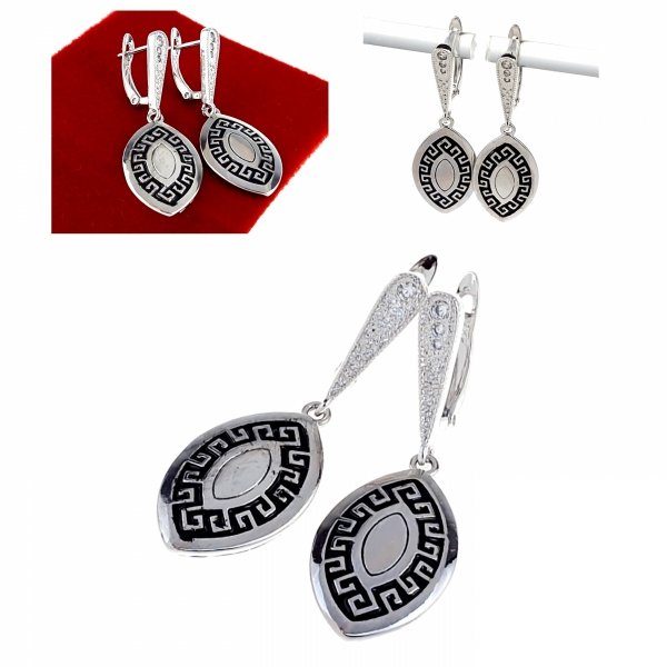 319 Srebrne kolczyki pozłacane białym złotem Xuping wiszące 