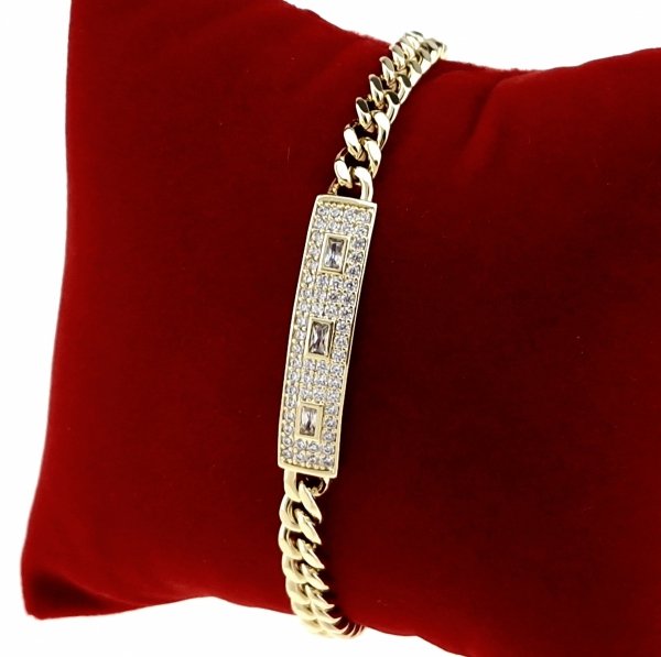 0137 Bransoletka elegancka złota 17+2cm pozłacana 14k Xuping 