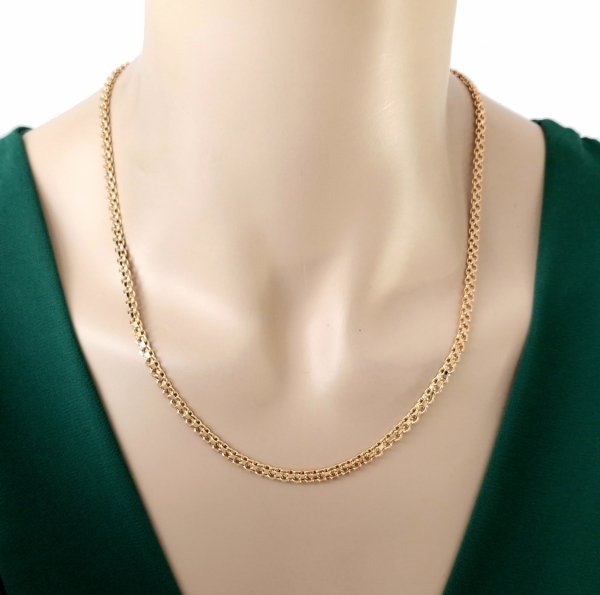 2395b Złoty łańcuszek 50cm 3,8mm pozłacany 18k Xuping 