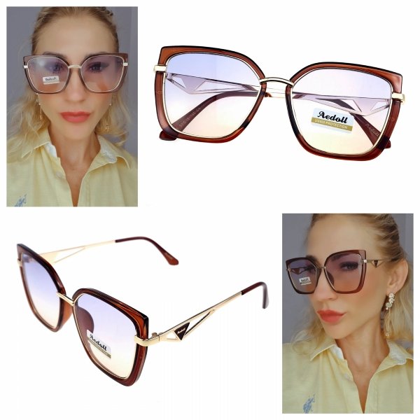 ok102 Damskie okulary przeciwsłoneczne muchy ozdobne UV400