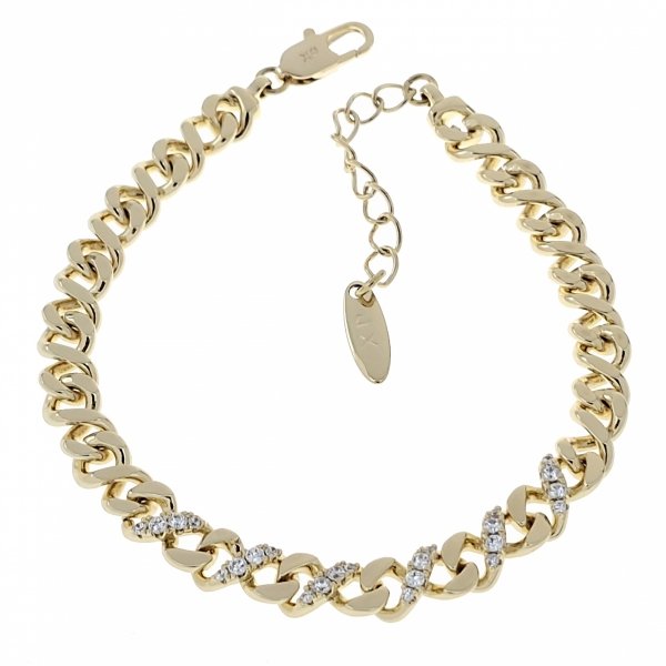 035 Bransoletka elegancka złota 17+3cm pozłacana 14k Xuping 