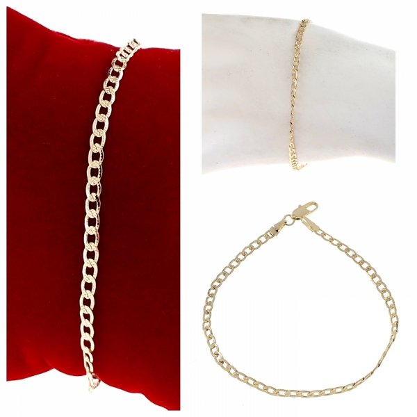 3842 Bransoletka elegancka złota 19cm pozłacana 14k 