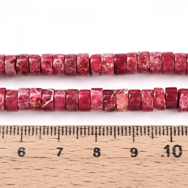sz168 Jaspis cesarski kamień naturalny krążki 6-6,5mm pasmo 38cm