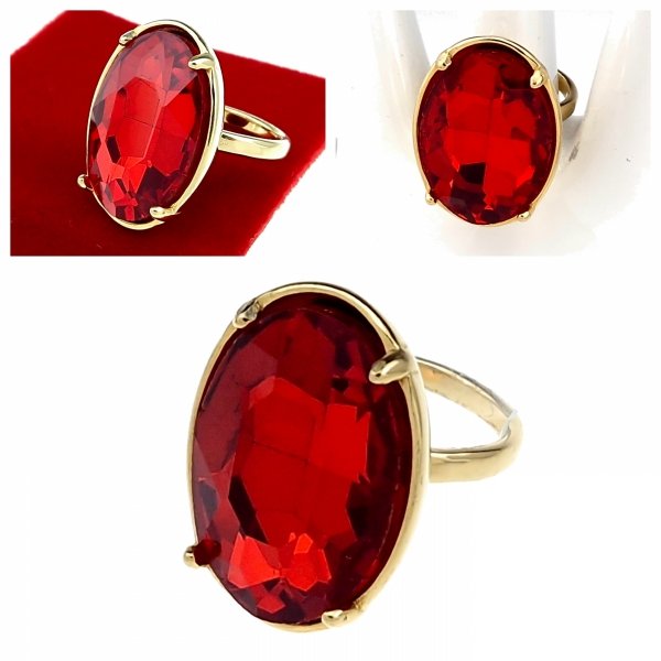 2717 Pierścionek złoty stal chirurgiczna 316L nierdzewna