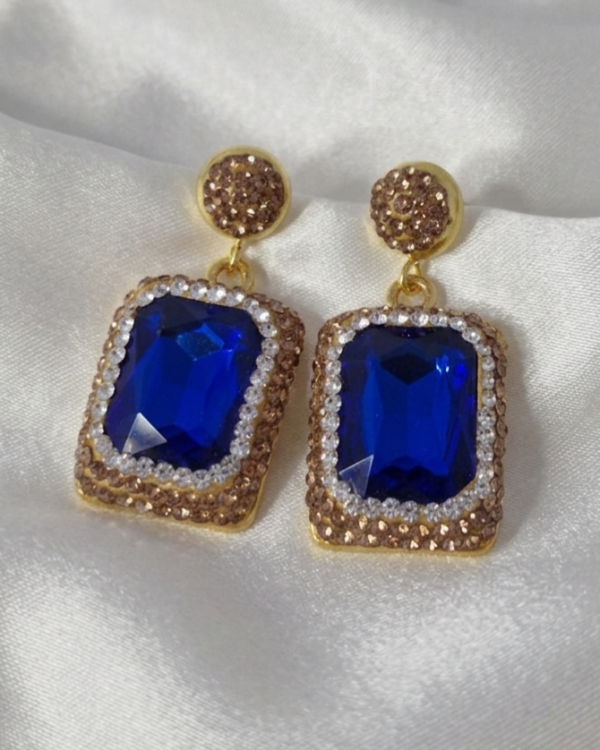 3724i Kolczyki złote biżuteria królewska pozłacane 14k wiszące