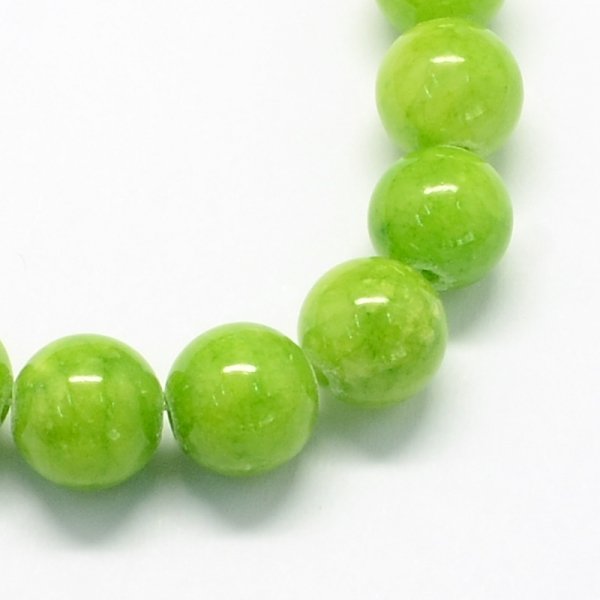 sz352 Jadeit kamień naturalny 8mm pasmo 38cm