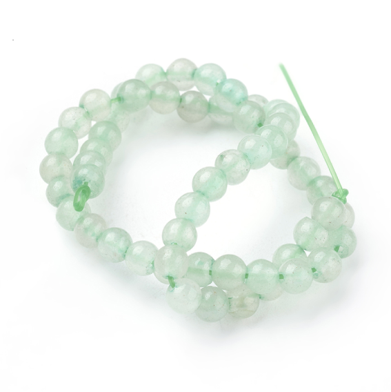 0525 Awenturyn kamień naturalny kula 4mm pasmo 20cm