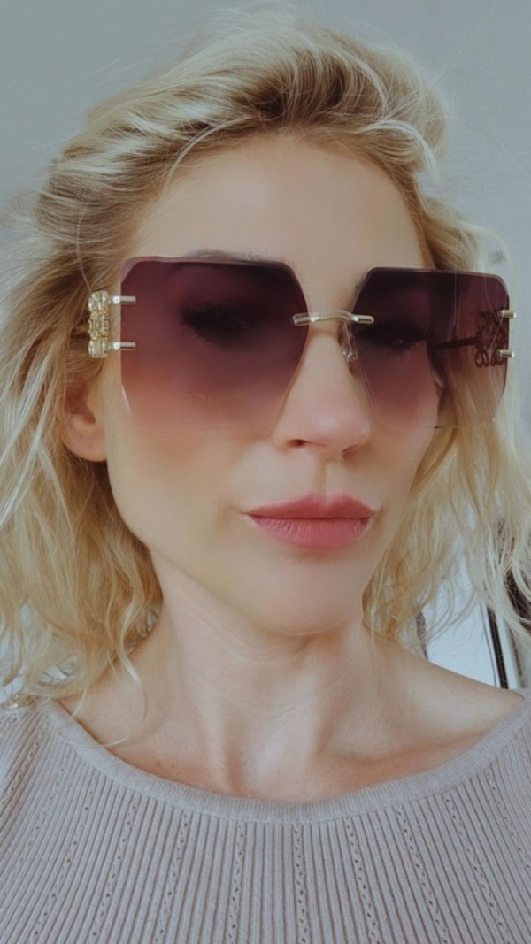 ok73 Damskie okulary przeciwsłoneczne muchy ozdobne UV400