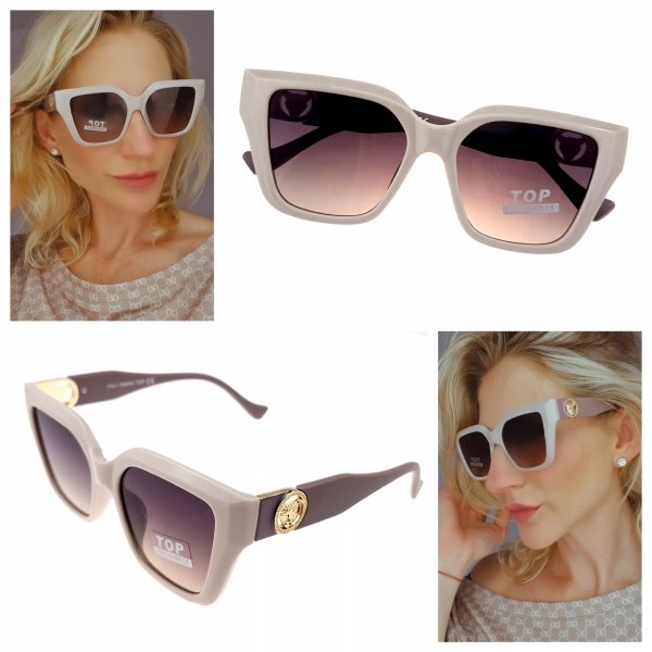 ok68 Damskie okulary przeciwsłoneczne muchy ozdobne UV400