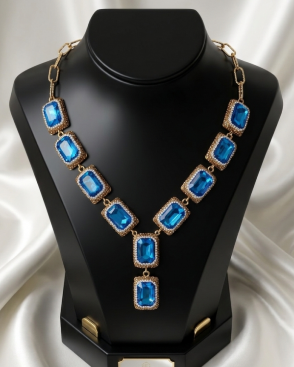 3949 Naszyjnik biżuteria królewska 46+5cm pozłacany 14k