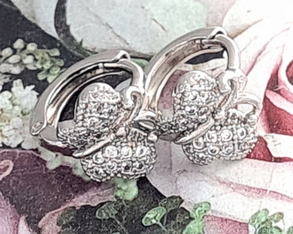 649g Srebrne kolczyki pozłacane cyrkonie 18k Xuping wiszące 