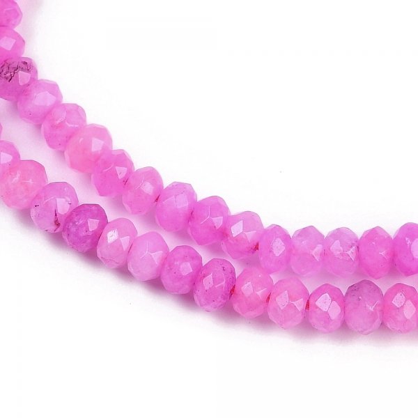 2287 Jadeit fasetowany okrągły kamień naturalny 4mm pasmo 38cm