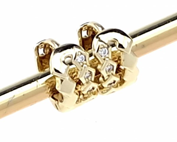 514 Kolczyki złote pozłacane cyrkonie wiszące 14K Xuping 