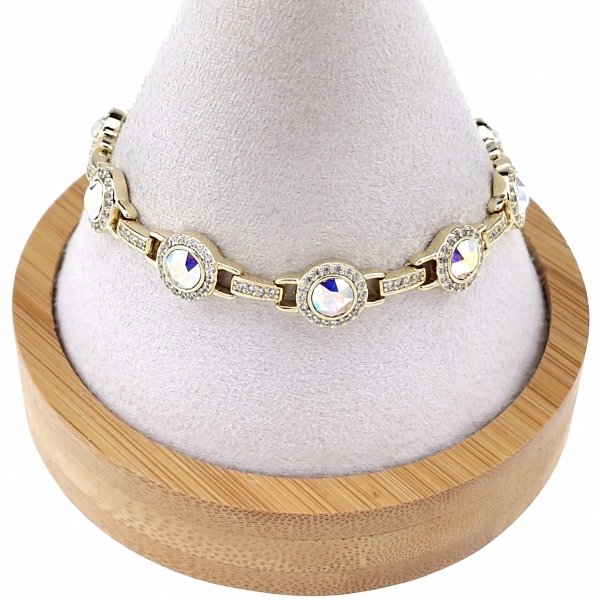 2969 Bransoletka elegancka złota 17+2cm pozłacana 14k Xuping Austrian Crystal