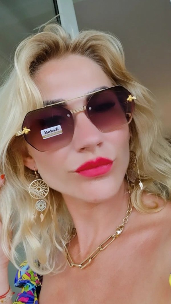 ok12 Damskie okulary przeciwsłoneczne muchy ozdobne UV400