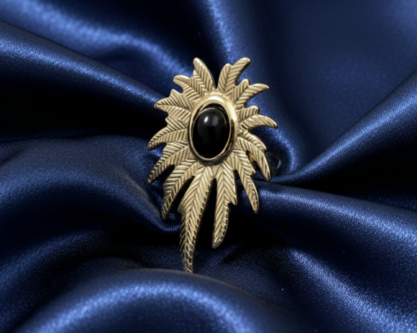 3970a Pierścionek złoty stal chirurgiczna 316L nierdzewna regulowany 