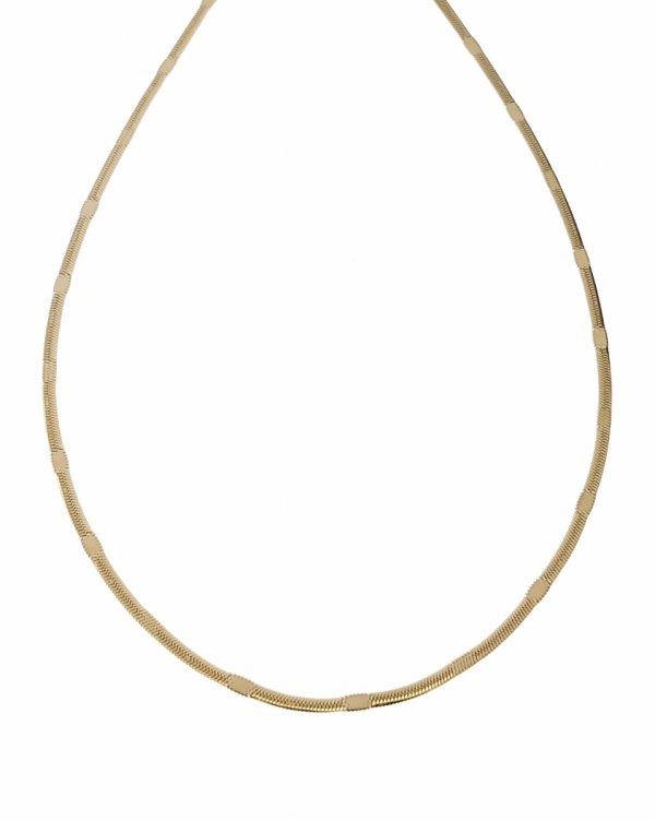 1519 Złoty łańcuszek 45cm 2,3mm stal chirurgiczna 316L żmijka