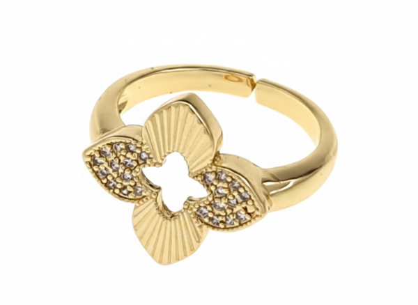 op15 Komplet kolczyki, naszyjnik 45+5cm, bransoletka, pierścionek pozłacany 18k