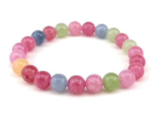 032b Bransoletka kamień naturalny kwarc na gumce jubilerskiej