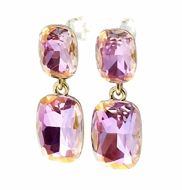 59j Kolczyki złote pozłacane wiszące 14K 