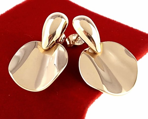 4609 Kolczyki złote pozłacane 18k Xuping wiszące perły
