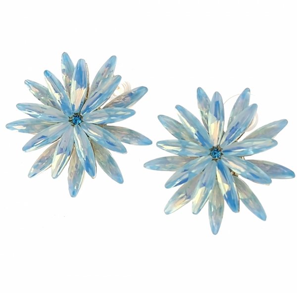 2522 Kolczyki złote pozłacane wtyczki 14K cyrkonie 