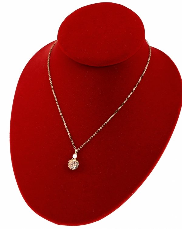 1765 Złoty łańcuszek Austrian Crystal 40+5 naszyjnik pozłacany 14K Xuping