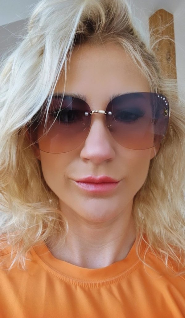ok30 Damskie okulary przeciwsłoneczne ozdobne lato wakacje UV400