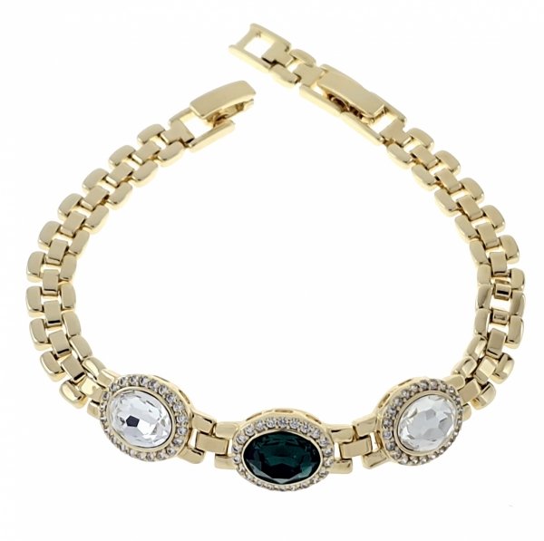 4790 Bransoletka elegancka złota 17+2cm pozłacana 14k Xuping Austrian Crystal