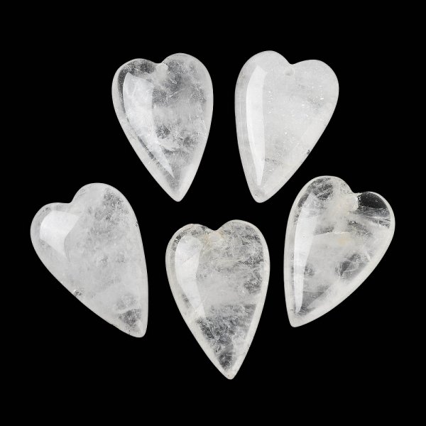 3730i Zawieszka kryształ górski kamień naturalny serce