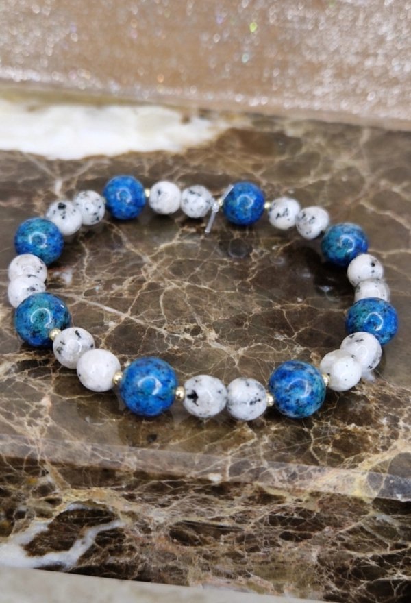 1383g  Bransoletka naturalny kamień jaspis na gumce jubilerskiej