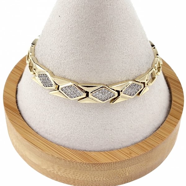 3577 Bransoletka elegancka złota 17+2cm pozłacana 14k Xuping 