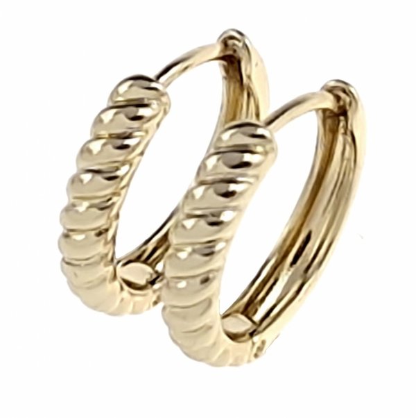 211 Kolczyki złote pozłacane wiszące 14K Xuping koła 1,5cm