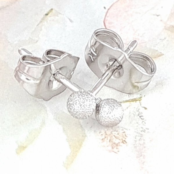 1080 Srebrne kolczyki kulki pozłacane 18k Xuping wtyczki 3mm